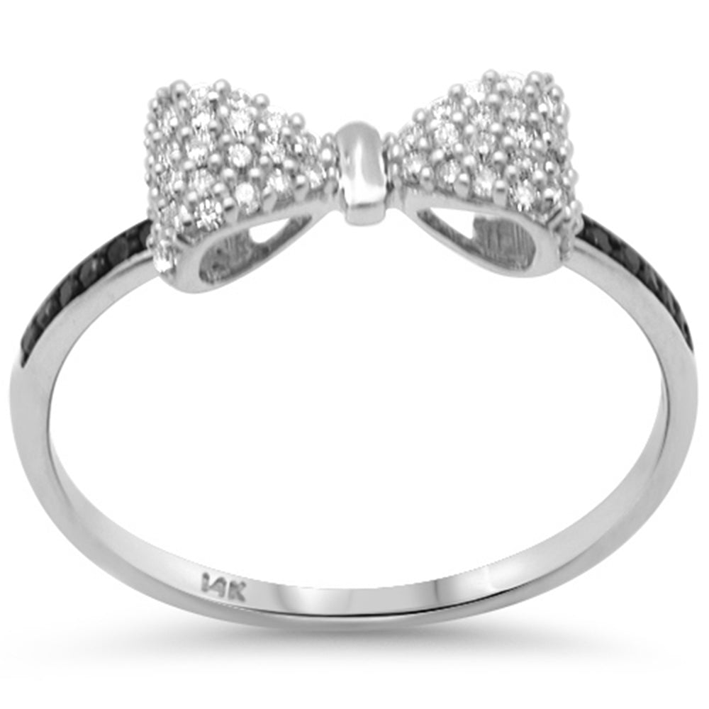 Muse Jewelry .23ct G SI 14K White Gold Diamond Ribbon Style Band Ring Size 6.5