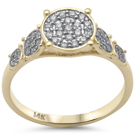 Muse Jewelry .32ct G SI 14K Yellow Gold Diamond Round Shapes Band Ring Size 6.5