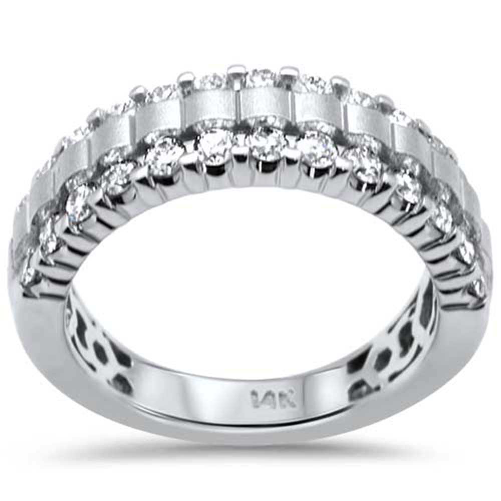 Muse Jewelry .98ct G SI 14K White Gold Diamond Band Ring Size 6.5