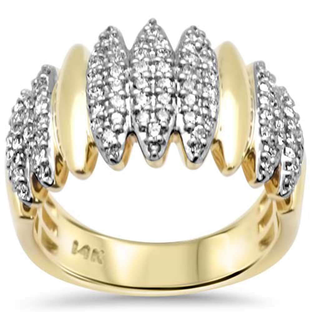 Muse Jewelry .72ct G SI 14K Yellow Gold Diamond Band Ring Size 6.5