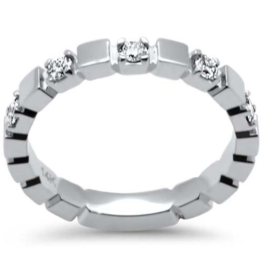 Muse Jewelry .25ct G SI 14K White Gold Diamond Band Ring Size 6.5