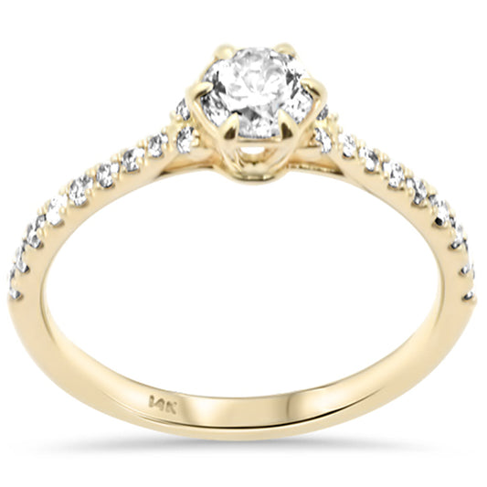 Muse Jewelry .71ct G SI 14K Yellow Gold Round Diamond Engagement Ring Size 6.5