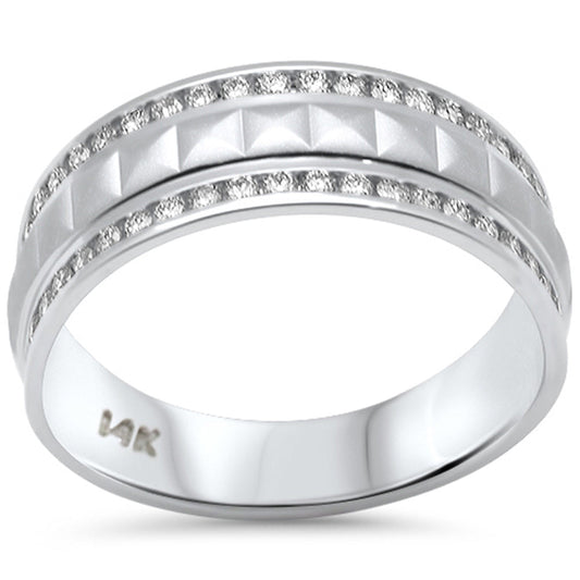 Muse Jewelry .53ct G SI 14K White Gold Diamond Band Ring Size 6.5