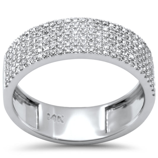 Muse Jewelry .48ct G SI 14K White Gold Diamond Ladies Band Ring Size 6.5