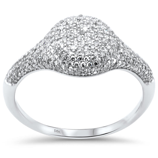 Muse Jewelry .60ct G SI 14K White Gold Diamond Dome Ring Size 6.5