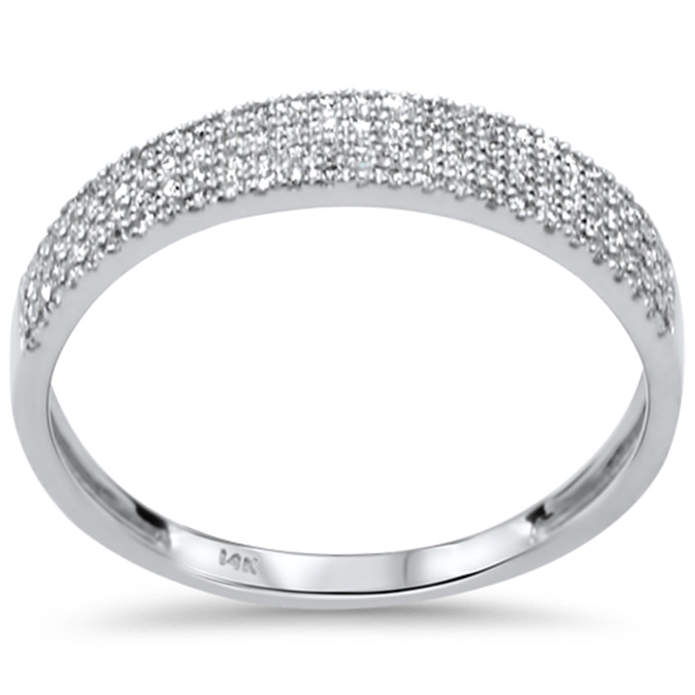 Muse Jewelry .19ct G SI 14K White Gold Diamond Ladies Ring Band Size 6.5