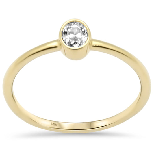 Muse Jewelry .22ct G SI 14K Yellow Gold Round Shape Diamond Bezel Set Solitaire Ring Size 6.5