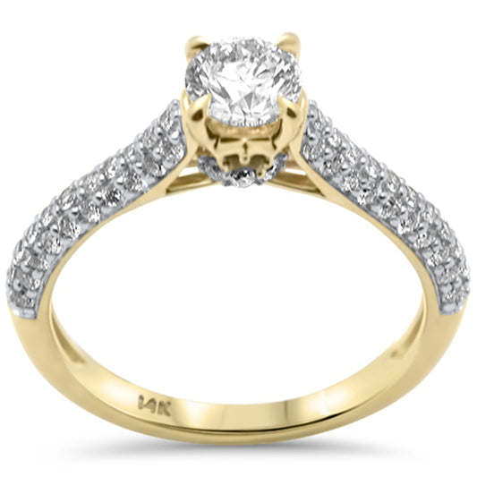 Muse Jewelry 1.07ct G SI 14K Yellow Gold Round Diamond Engagement Ring Size 6.5