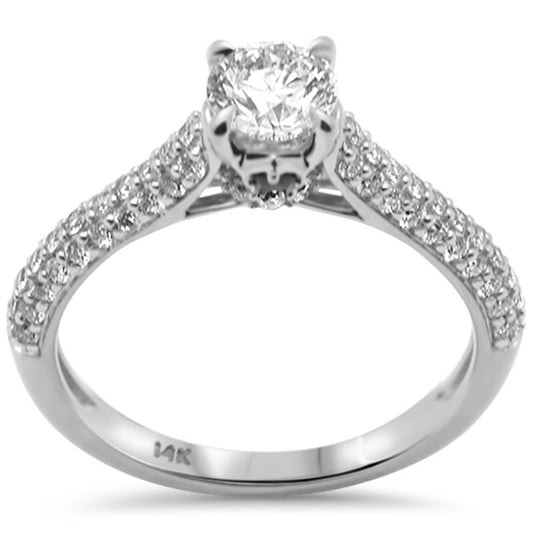 Muse Jewelry 1.07ct G SI 14K White Gold Round Diamond Engagement Ring Size 6.5