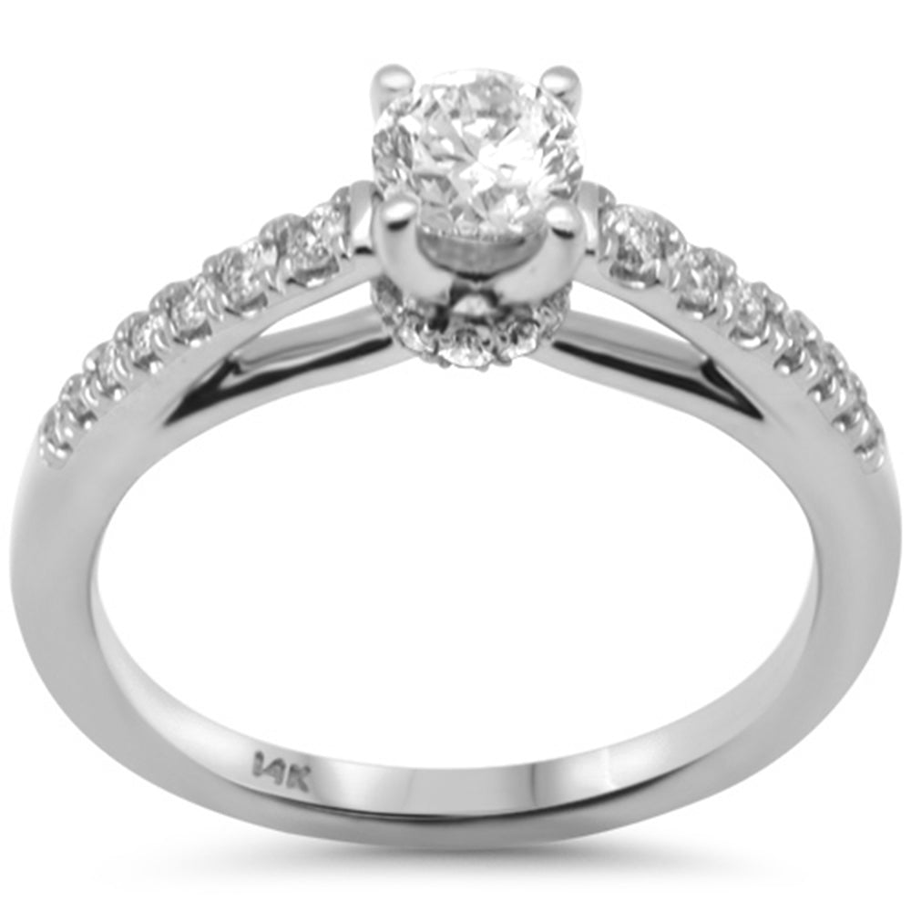 Muse Jewelry .75ct G SI 14K White Gold Round Diamond Engagement Ring Size 6.5