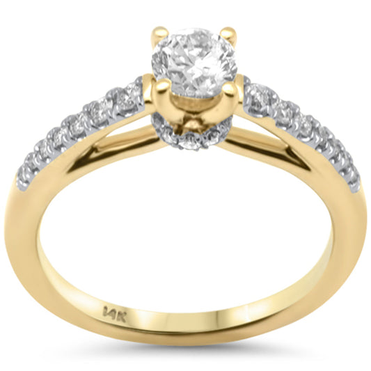 Muse Jewelry .75ct G SI 14K Yellow Gold Round Diamond Engagement Ring Size 6.5