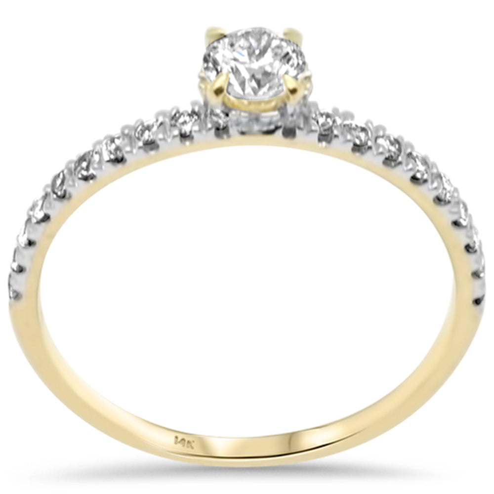 Muse Jewelry .54ct G SI 14K Yellow Gold Round Diamond Engagement Ring Size 6.5