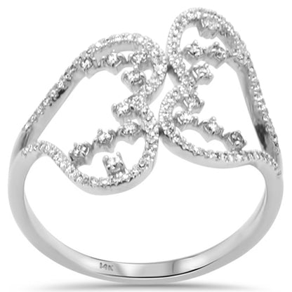 Muse Jewelry .26ct G SI 14K White Gold Diamond Women's Band Ring Size 6.5