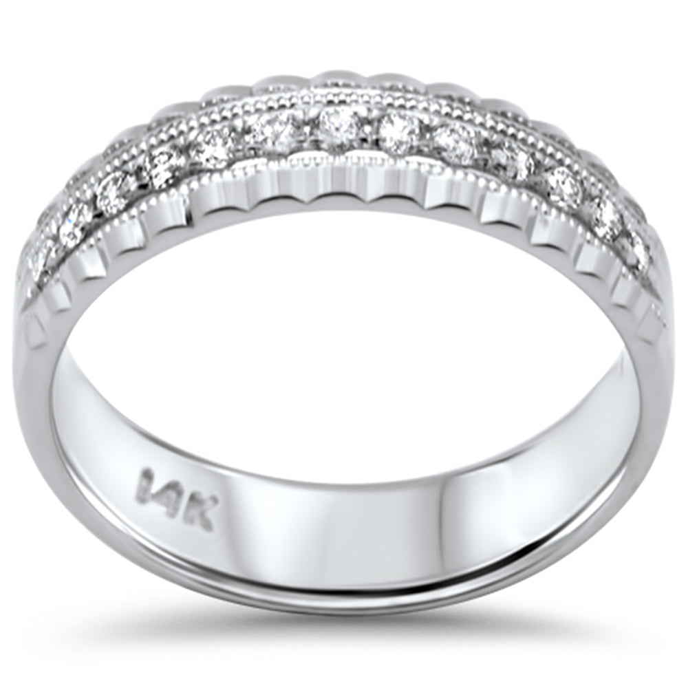 Muse Jewelry .39ct G SI 14K White Gold Diamond Men's Band Ring Size 10