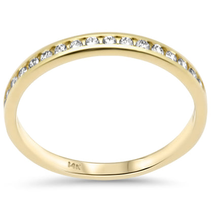 Muse Jewelry .21ct G SI 14K Yellow Gold Diamond Wedding Band Size 6.5