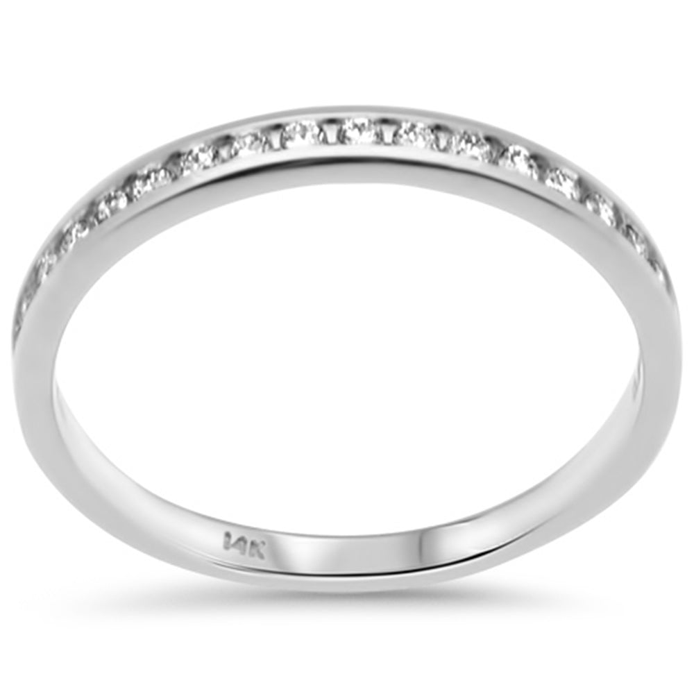 Muse Jewelry .11ct G SI 14K White Gold Diamond Wedding Band Size 6.5