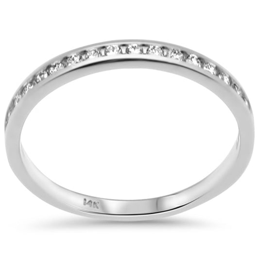 Muse Jewelry .11ct G SI 14K White Gold Diamond Wedding Band Size 6.5