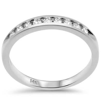 Muse Jewelry .17ct G SI 14K White Gold Diamond Wedding Band Size 6.5