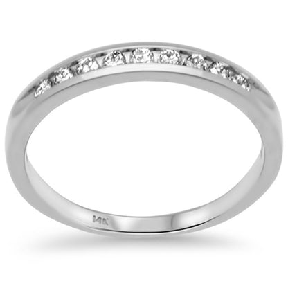 Muse Jewelry .21ct G SI 14K White Gold Diamond Wedding Band Size 6.5