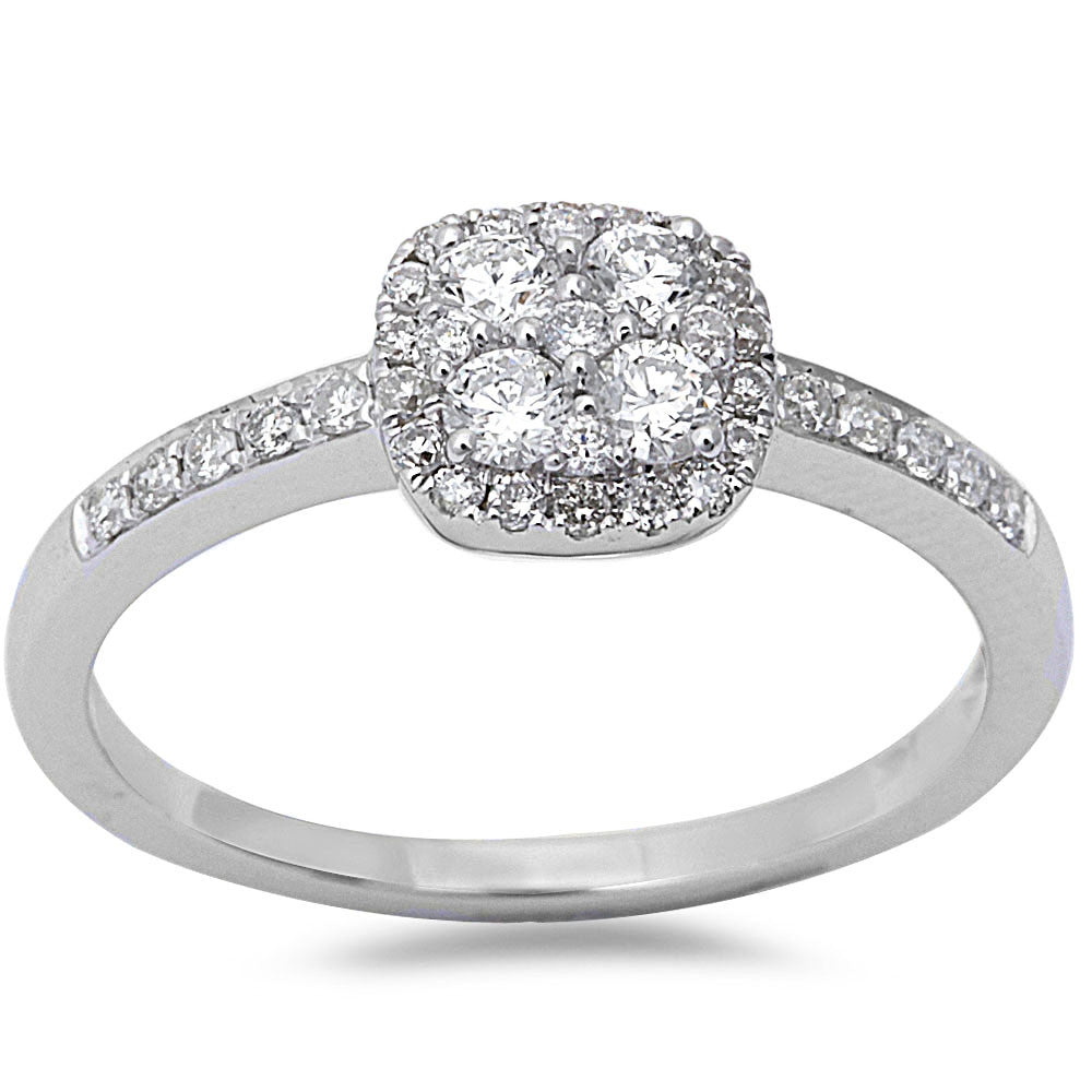 Muse Jewelry .44ct Round Diamond 14kt White Gold Engagement Promise Ring