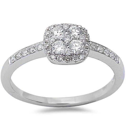 Muse Jewelry .44ct Round Diamond 14kt White Gold Engagement Promise Ring