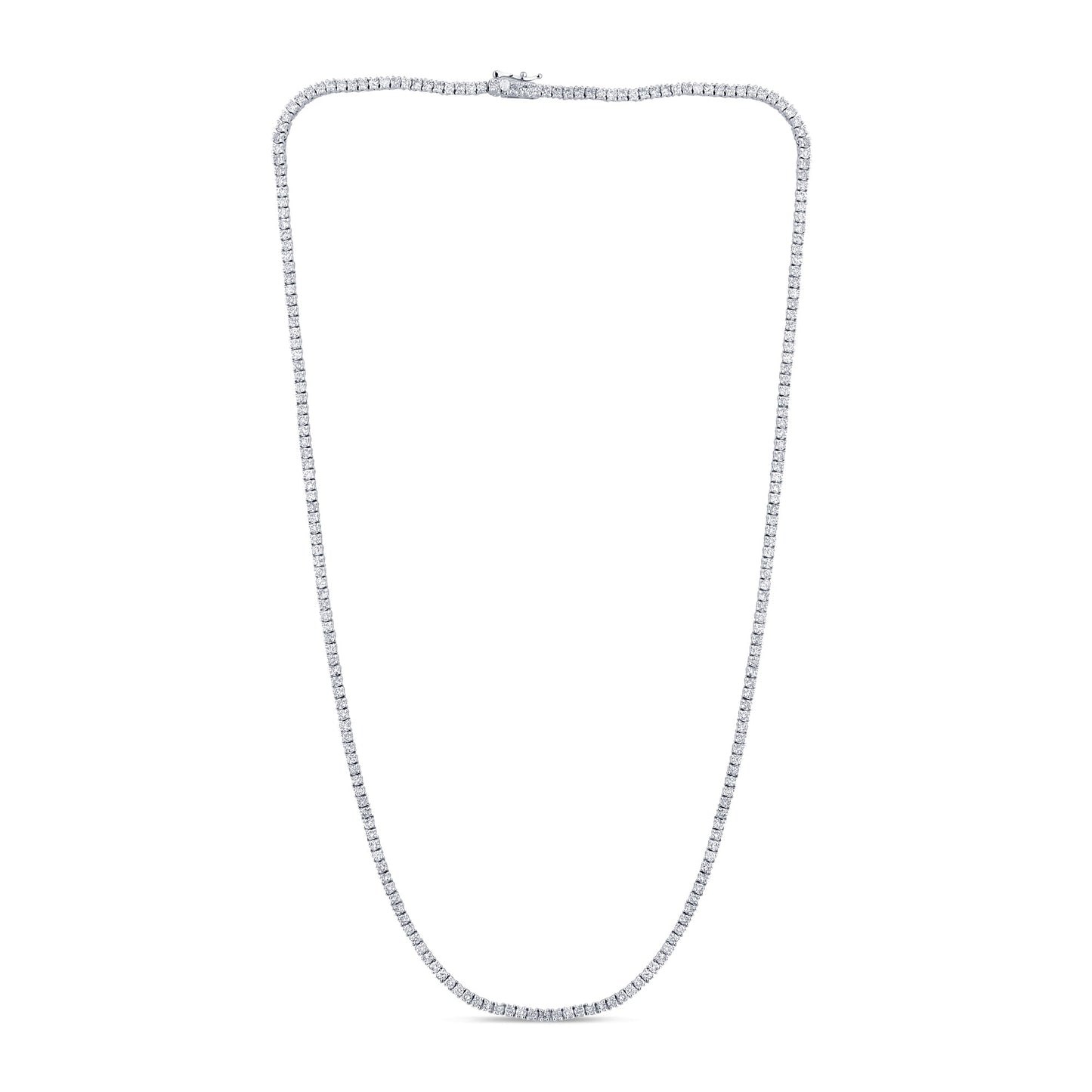 Muse Jewelry 4.76ct G SI 14K White Gold Diamond Tennis Necklace 18"