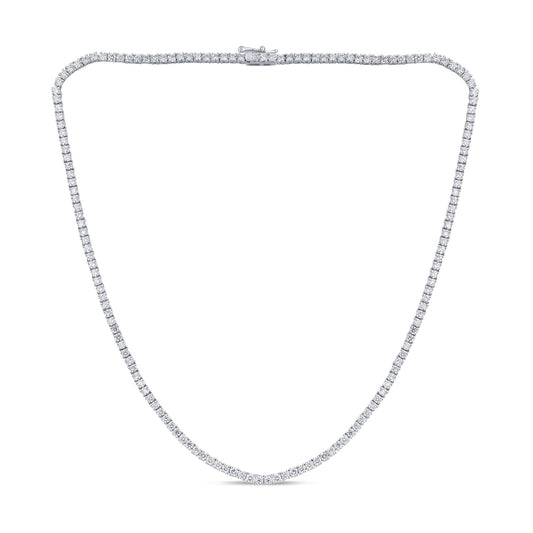 Muse Jewelry 7.13ct G SI 14K White Gold Diamond Tennis Necklace 16"