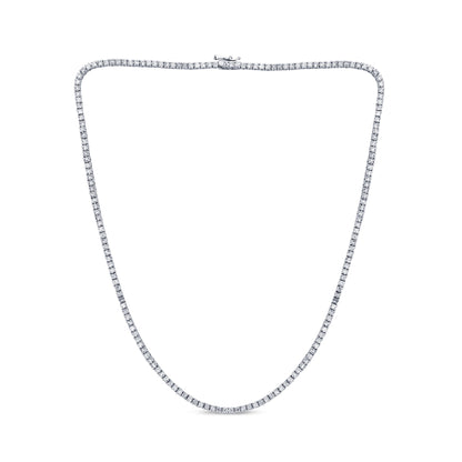 Muse Jewelry 7.92ct G SI 14K White Gold Diamond Tennis Necklace 18"