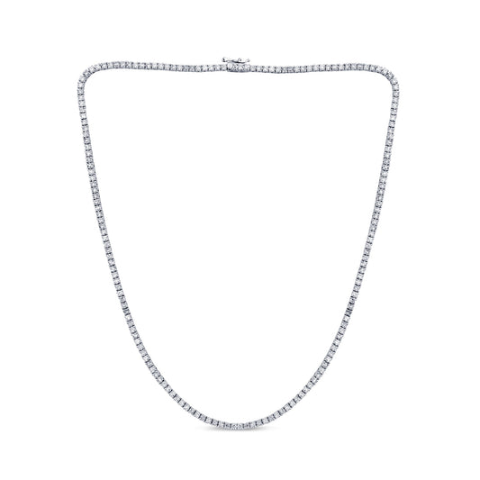 Muse Jewelry 7.92ct G SI 14K White Gold Diamond Tennis Necklace 18"