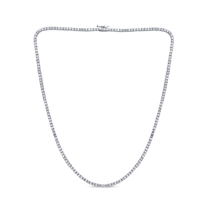 Muse Jewelry 10.72ct G SI 14K White Gold Diamond Tennis Necklace 18" Long