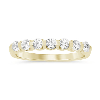 Muse Jewelry .55ct G SI 14K Yellow Gold Diamond 7-Stones Ring Band