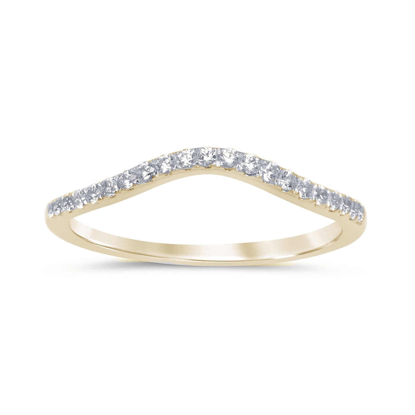 Muse Jewelry .19ct 14k Yellow Gold Stackable Wedding Anniversary Diamond Ring