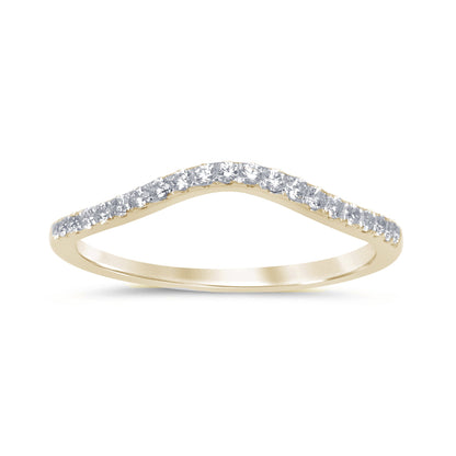 Muse Jewelry .19ct 14k Yellow Gold Stackable Wedding Anniversary Diamond Ring