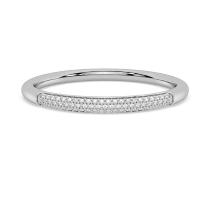 Muse Jewelry .10ct G SI 14K White Gold Diamond Petite Anniversary Wedding Band Ring Size 6.5