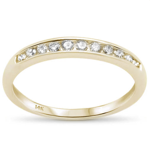 Muse Jewelry .27ct 14k Yellow Gold Round Diamond Channel Set Wedding Band Ring
