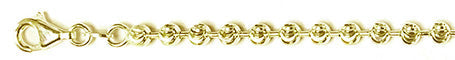 Muse Jewelry 400-4MM Yellow Gold Plated Moon Cut Chain Made in Italy Available in 8"-30" inches NEW