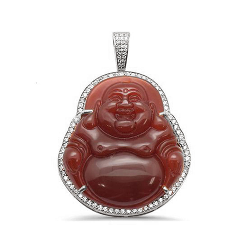 Muse Jewelry .66ct 10k Gold Diamond Small Buddha Pendant All Metal Colors Available